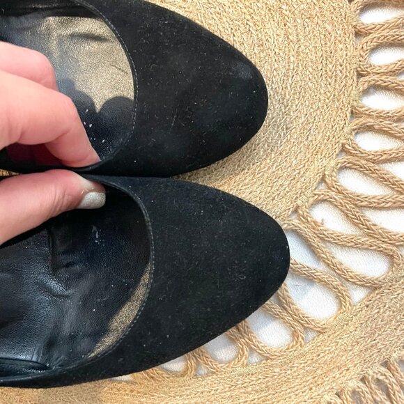 Gucci Black Suede Round Toe Pumps Heels Size EU 40 - Picture 10 of 14